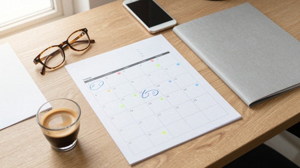 Calendrier annuel, contrat de travail et convention de forfait jours sur un bureau : calcul des jours de repos selon les jours fériés