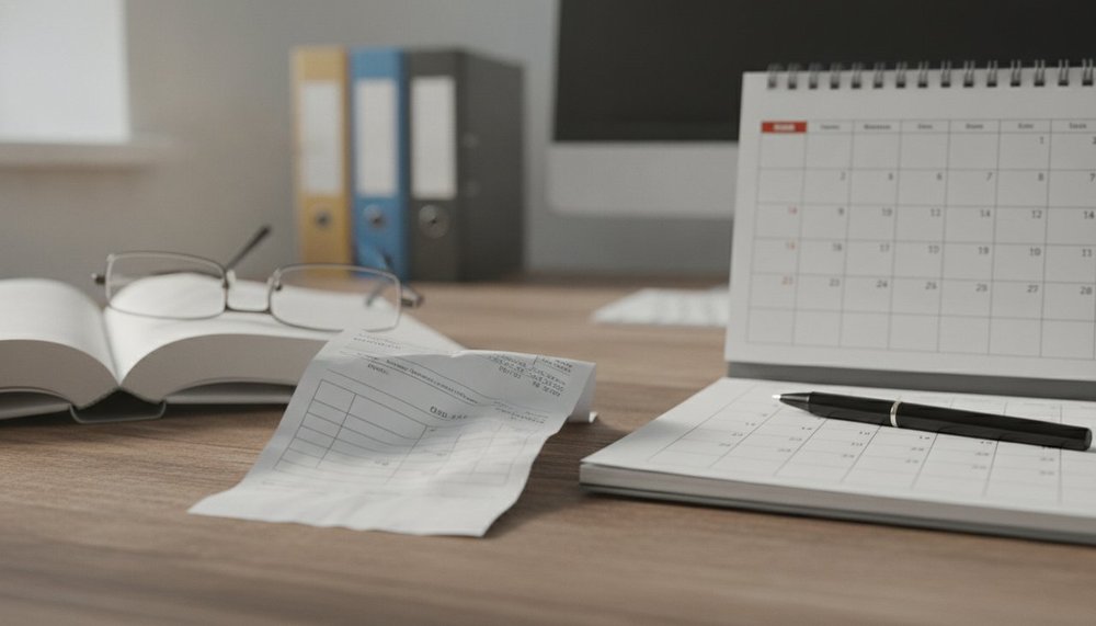 Bulletin de paie et calendrier illustrant un jour férié pendant un arrêt maladie