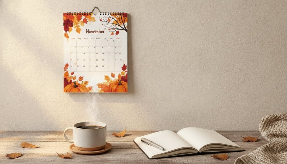 Calendrier du mois de novembre 2026 pour planifier ses ponts et conges