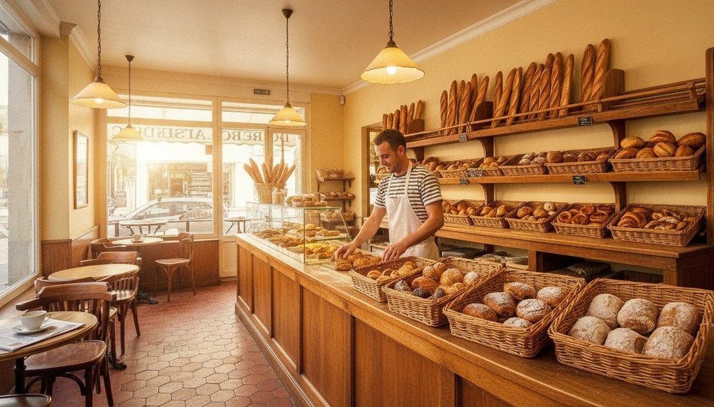 Boulangerie ouverte le matin du 11 novembre, jour ferie de l'Armistice