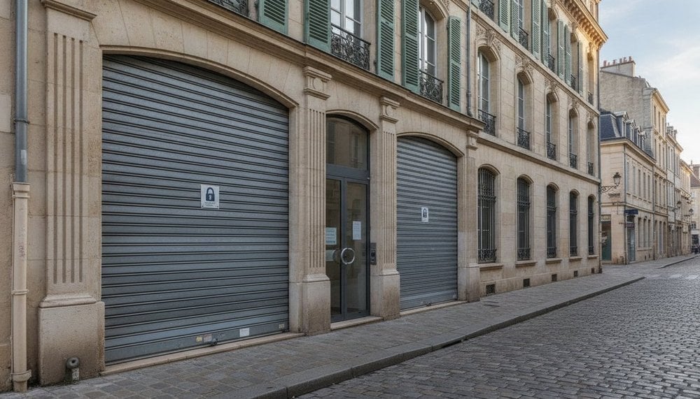Agence bancaire fermée un jour férié en France